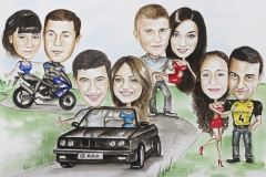 karykatura od przyjaciół