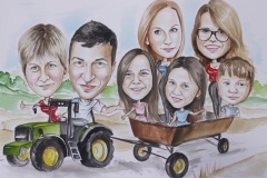karykatura rodzinna