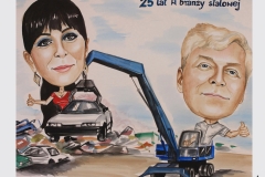 zabawna karykatura na rocznicę