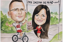 karykatura na 40-stkę