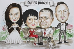 Podziękowanie dla rodziców- karykatura