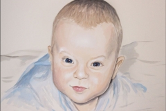 portret dziecka akwarelą