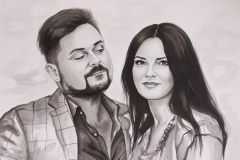 portret czarno biały