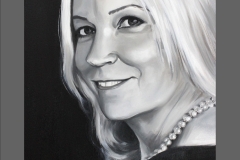 portret czarno biały